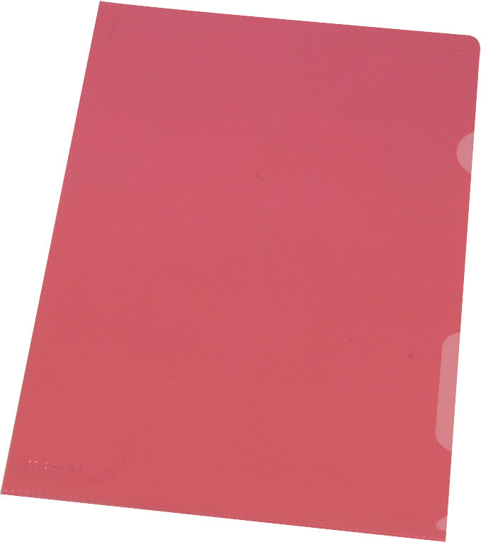 Q-CONNECT Sichtmappe A4 – 100 Hüllen, Rot, Kunststoff, Glänzend, 150 µm