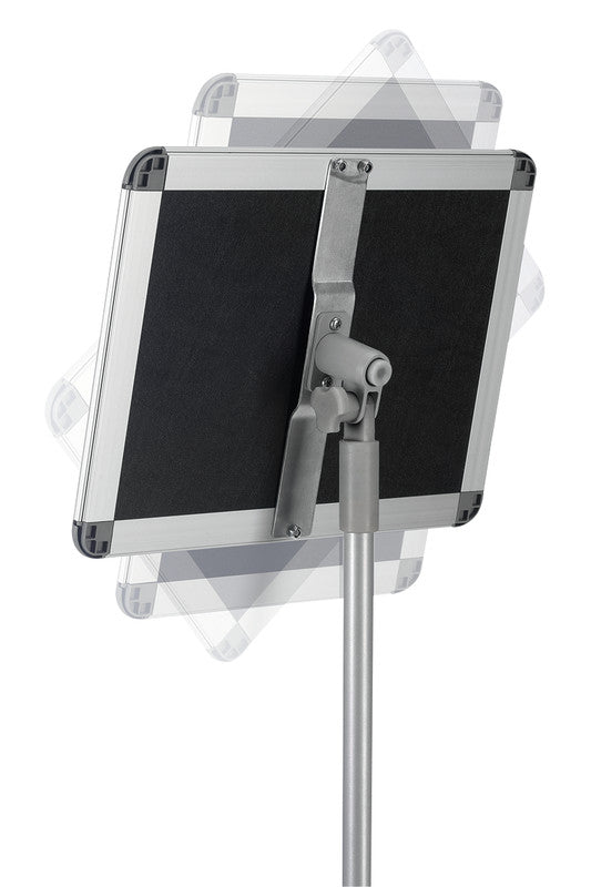 Nobo Infoständer Premium Plus – für A3 hoch/quer, silber/hellgrün, Metall, 300×300×900 mm