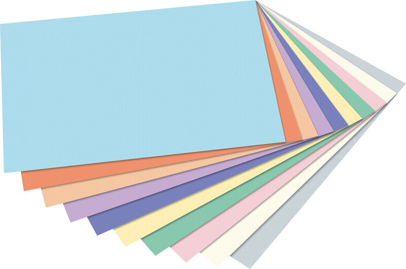 Folia Tonpapier- und Fotokartonblock, Pastell – A4 – 130/300 g/m² – sortiert – 20 Blatt