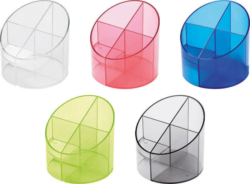 Helit Multiköcher – Kunststoff, transparent, 110 × 109 mm