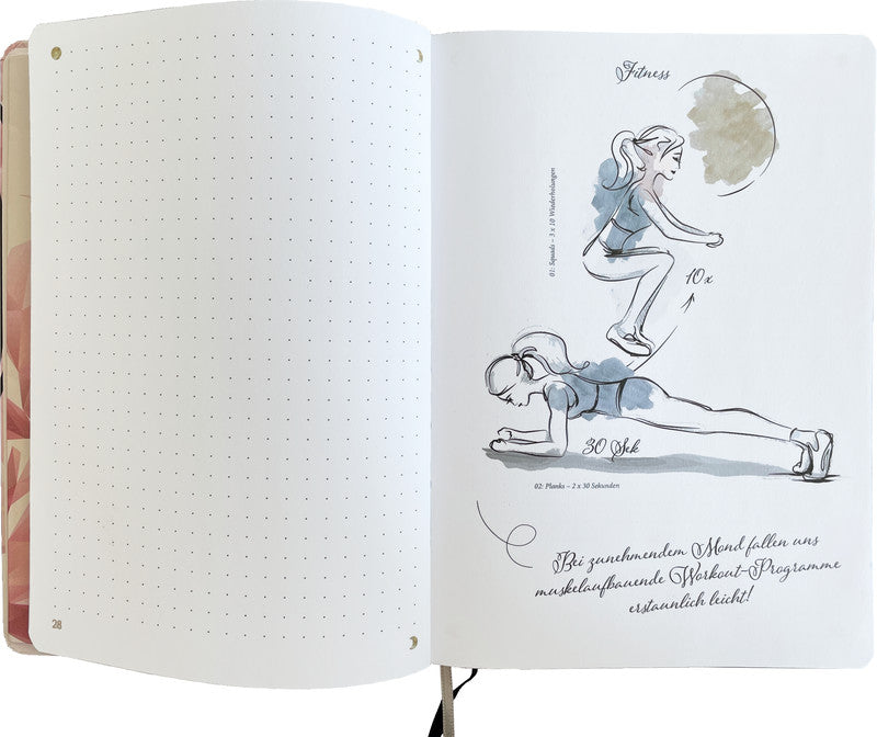 Denkzettel Notizbuch, A5, punktkariert, Fadenheftung, Hardcover, 192 Seiten, 80 g/m² – mehrfarbig