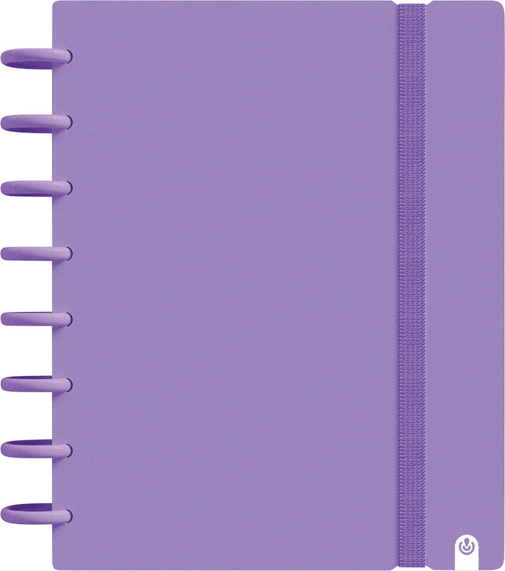 Carchivo Notizbuch A5, kariert (5 mm), Spiralbindung, 160 Seiten, spezielle Perforierung, 100 g/m² – violett