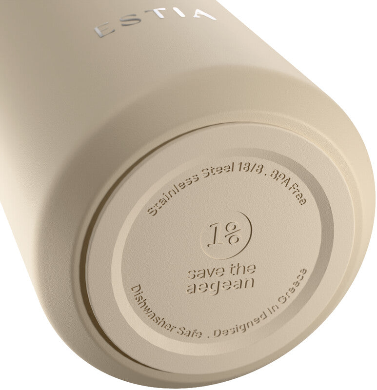 Estia Flow Isolierflasche 500 ml – Doppelwandig 12 h Heiss / 24 h Kalt, Edelstahl, Schraubdeckel
