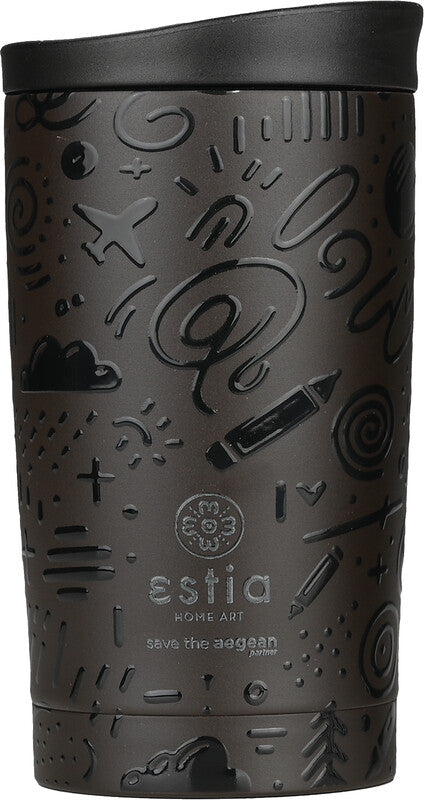 Estia Thermobecher – 3,5 dl – Edelstahl, isoliert, Schraubverschluss – Noir Echo