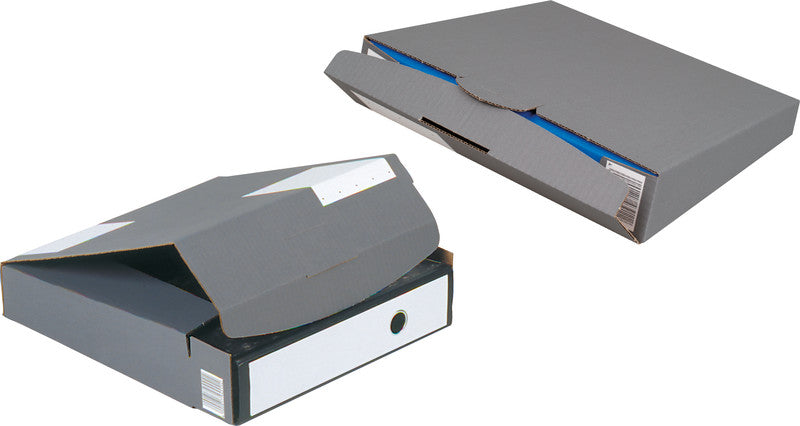 Elco Versandbox, grau, mit Beschriftungsfeld – 318 × 82 × 290 mm – 2 Stk.