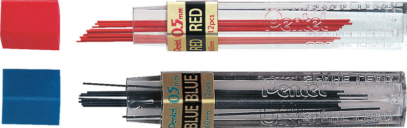 Pentel Bleistiftminen – Rot, 0,5 mm, 12 Stk.