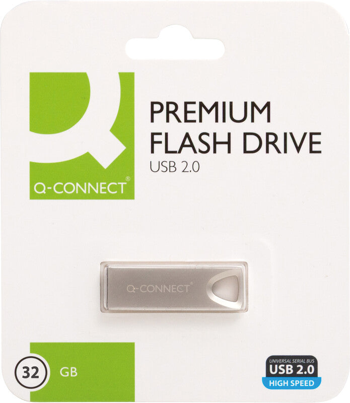 Q-CONNECT USB-Stick – 32 GB, USB 2.0, wiederbeschreibbar