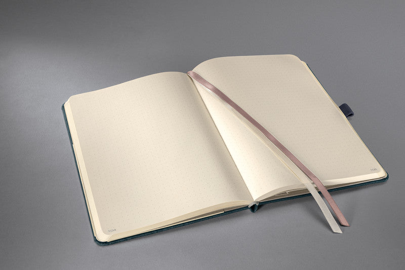 Sigel Notizbuch, 187 × 280 mm, punktkariert, Fadenheftung, 194 Seiten, 80 g/m² – grau