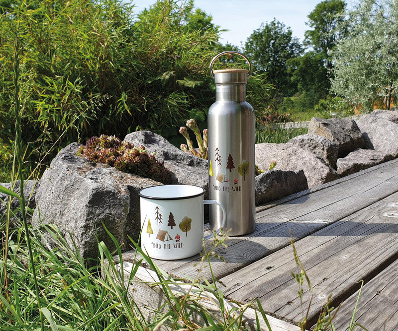 Ppd Trinkflasche – 7,5 dl – Edelstahl, isoliert, Schraubverschluss, auslaufsicher – Sayings Into The Wild