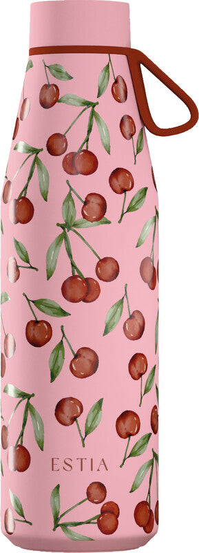 Estia Flow Trinkflasche 500 ml – Edelstahl, Schraubdeckel, Cherry Rose