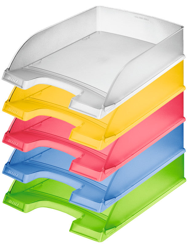 Leitz Briefkorb – mit Beschriftungsfeld, matt, frost, B 255 × H 103 × T 357 mm, Serie Jumbo