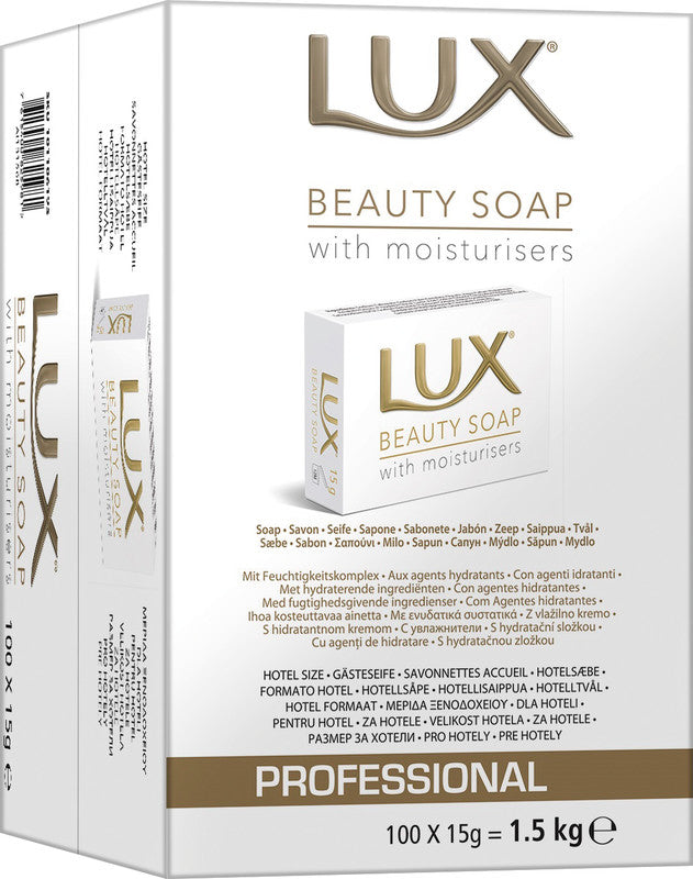 Emil Lux Seife – 100 Stk., Kunststoff, weiss, 15 g, für Hotels, Pensionen und Gästezimmer