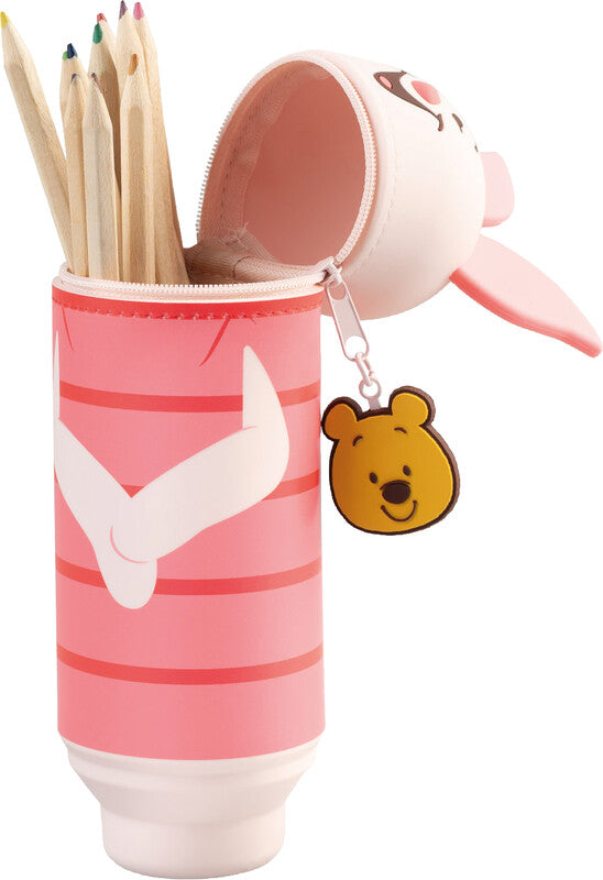 Disney Schlamperetui, Winnie The Pooh Piglet, Mehrfarbig, Silikon, 7 × 18 cm
