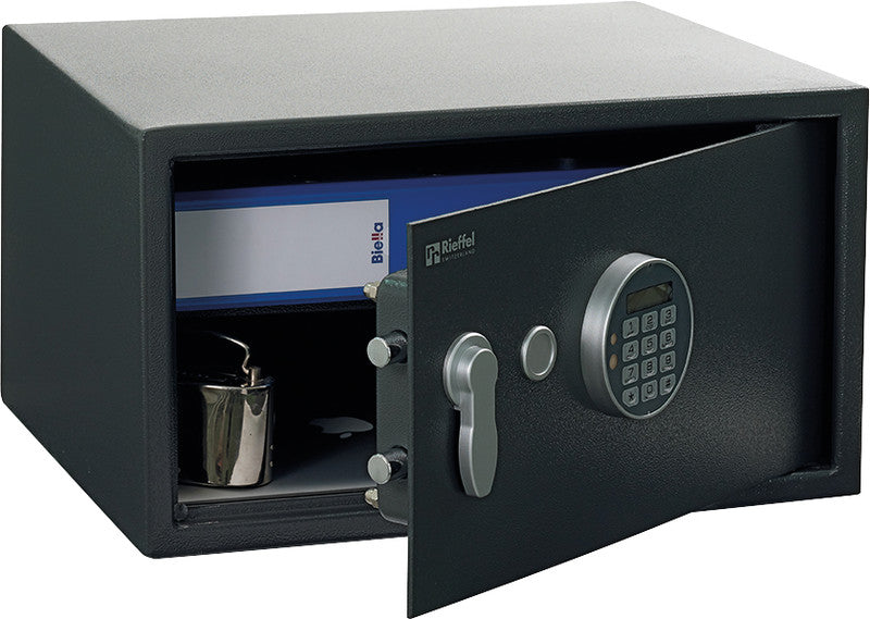 Rieffel Tresor – mit Elektronikschloss, Stahl, dunkelgrau, 450 × 250 × 365 mm