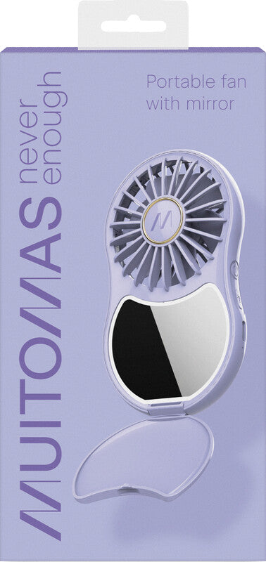 Muitomas Handventilator MIRRORFANVL – 3 Stufen, USB-C, Violett