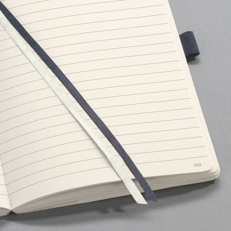 Sigel Notizbuch A5, liniert, Fadenheftung, 194 Seiten, 80 g/m² – dunkelgrau