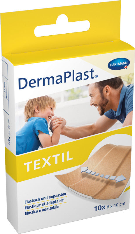 DermaPlast Pflaster – hypoallergen, zuschneidbar – braun – 80 × 5000 mm