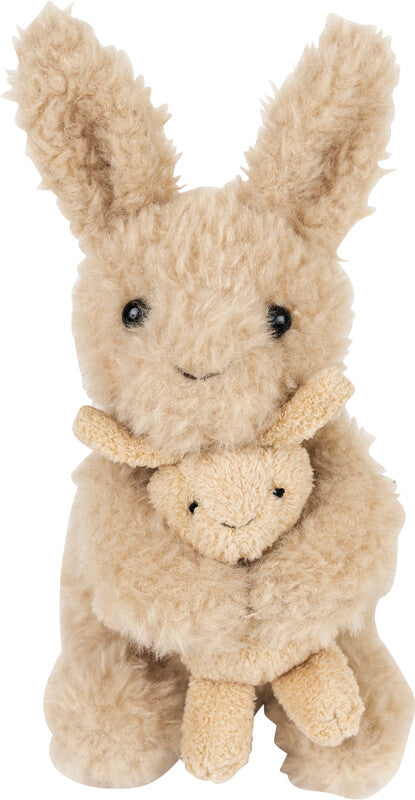 Egmont Plüschtier Hase Emile mit Baby – 20 cm – beige