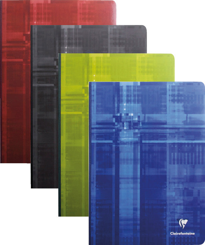 Clairefontaine Notizheft, A4, kariert, Leinenrücken, Karton, 288 Seiten, 90 g/m² – sortiert