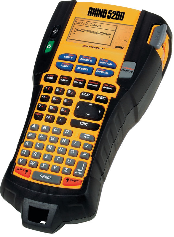 DYMO LabelManager Rhino 5200 – Beschriftungsgerät, für Bänder bis 19 mm, Auto-Cutter, 180 dpi, 10 mm/s