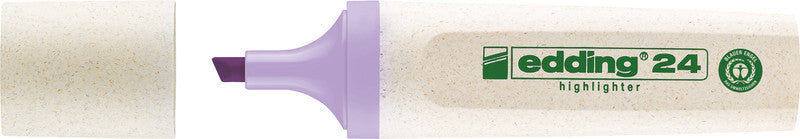 Edding 24 EcoLine Textmarker pastellviolett – Keilspitze, 2–5 mm, nachfüllbar, Blauer Engel