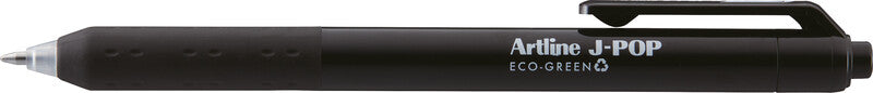 Artline J-Pop Eco-Green – Tintenroller-Set, Druckmechanik, 0,7 mm, Schwarz/Blau, 4er Etui