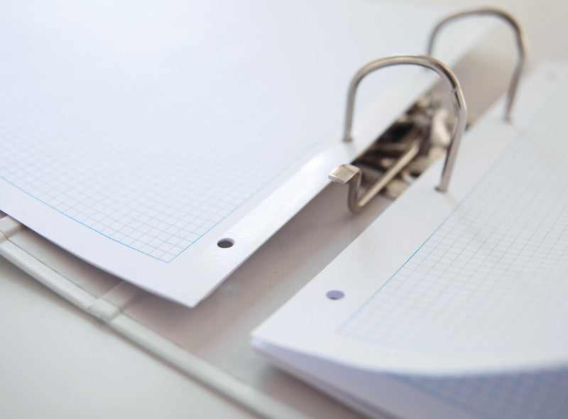 Elco Ringbuchblock, kariert, Leimbindung, 80 Blatt, 4-fach gelocht, 100 g/m² – weiss, für ELCO Notes-App