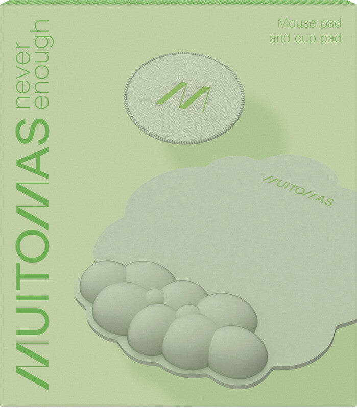 Muitomas Mauspad mit Handgelenkauflage – Textil – Grün – 270 × 250 mm – 2er-Pack