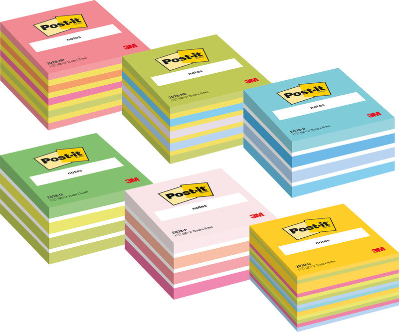 Post-it Haftnotizen – 76×76 mm – Mehrfarbig, 450 Blatt, PEFC