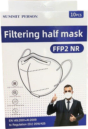 Noname Einwegmaske SUMMIT PERSON FFP2 NR schwarz – 10 Stück