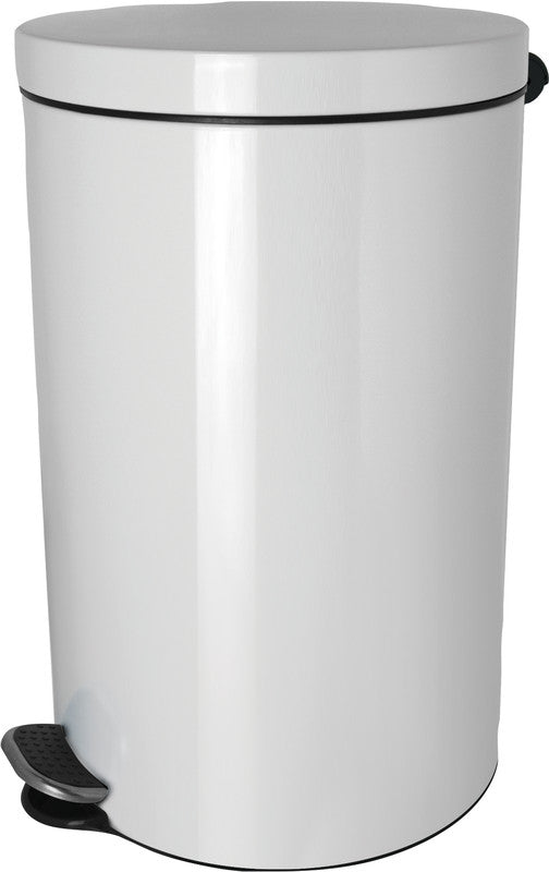 Helit Papierkorb the knight – 5 l – Stahl, weiss – Ø 210 × H 280 mm
