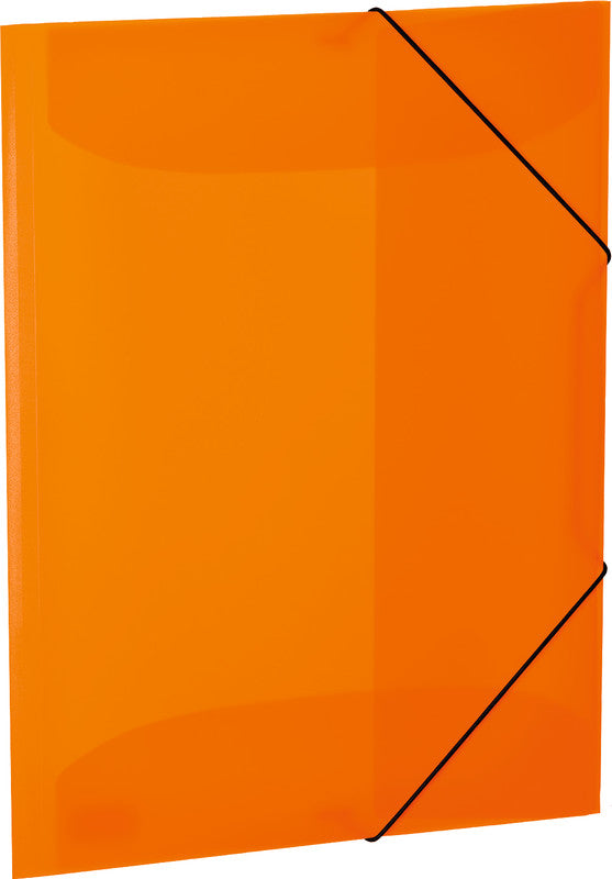 HERMA Gummibandmappe A3 – 3 Klappen, Gummiband, Polypropylen (PP), Orange, Füllhöhe 40 mm