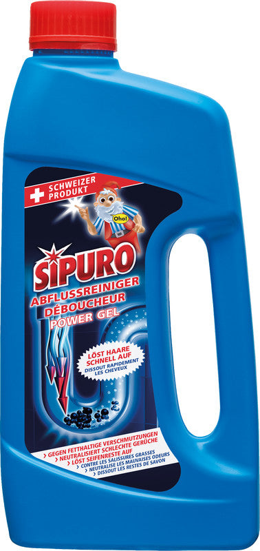 Sipuro Abflussreiniger für Abfluss – Blau, Flasche – 1 l