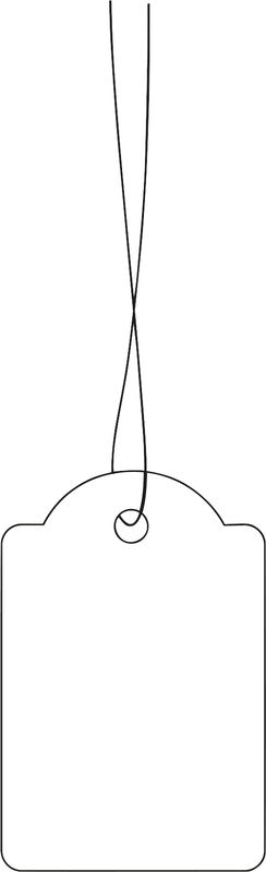 HERMA Anhängeetiketten – rechteckig 10 × 22 mm, nicht klebend, weiss, Karton, mit rotem Faden, 1'000 Stk.