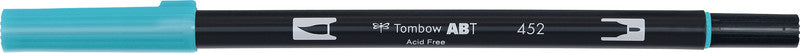 Tombow Brush Pen ABT – Pinselspitze 3-10 mm, Feinspitze 0,3 mm – Prozessblau – wasservermalbar
