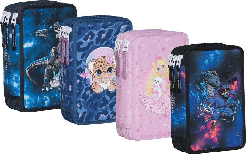 Beckmann Classic Etui Triple, gefüllt – Seashell – Kunststoff – 13 × 20,5 × 7 cm