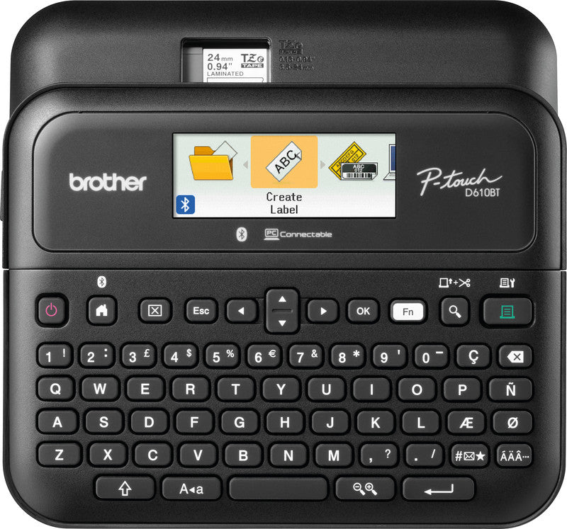 Brother P-touch D610VP – Beschriftungsgerät, für TZe-Bänder 3,5–24 mm, USB, Auto-Cutter