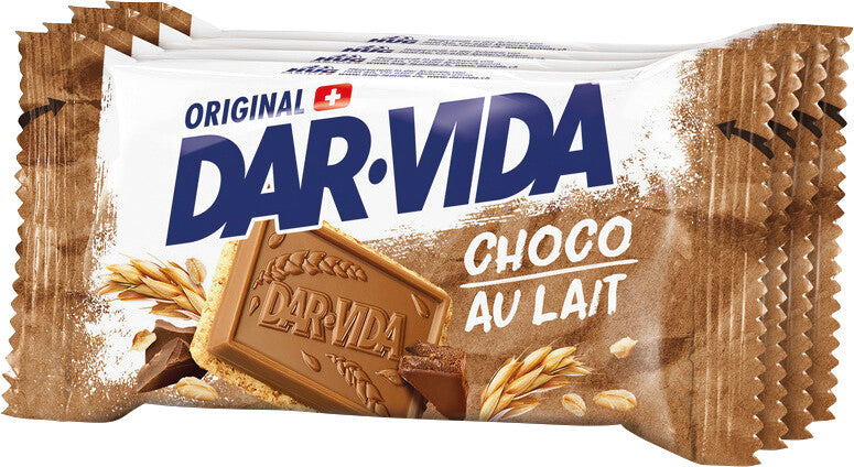 DAR-VIDA Crackers – Vollkorn mit Milchschokolade, 4 × 46 g (184 g)