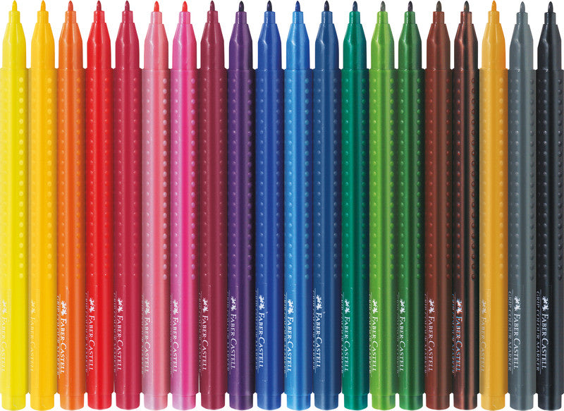 Faber-Castell Fasermaler, Strichbreite 1 mm, auswaschbar, 20 Farben