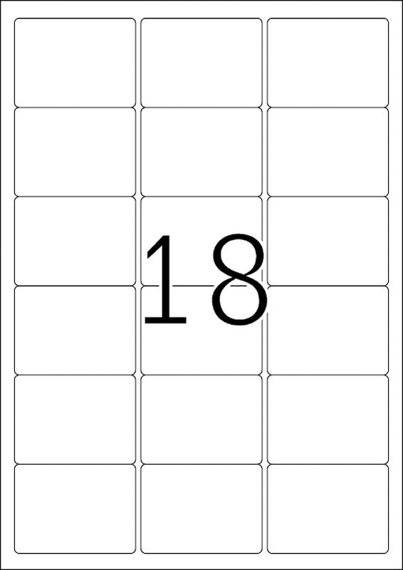 HERMA Adressetiketten, 63,5 mm × 46,6 mm, weiss, Papier, permanent, 25 Blatt (450 Etiketten)