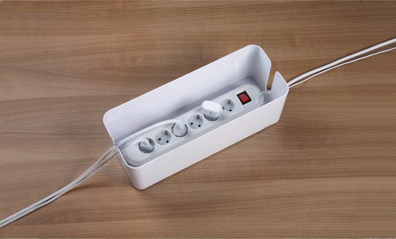 Hama Maxi Kabelbox 400 × 138 × 156 mm – für Kabel bis Ø 20 mm – weiss – Kunststoff