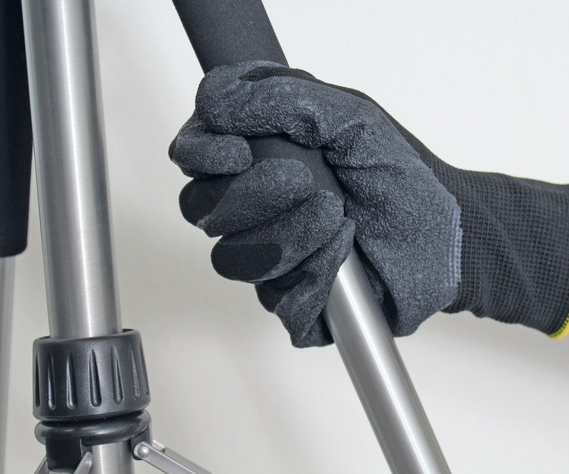 Arbeitshandschuhe – Grösse 8 – Nylon, Latexbeschichtung, EN 388, EN 420, CE, Schwarz, Rutschfest