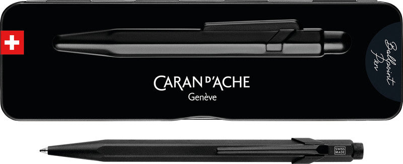 Caran d-Ache Caran d'Ache Kugelschreiber – schwarz, seidenmatt, Aluminium