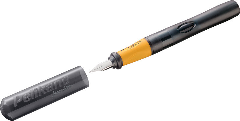 Pelikano junior – Federspitze L – für Linkshänder – anthrazit, blau – Patronen
