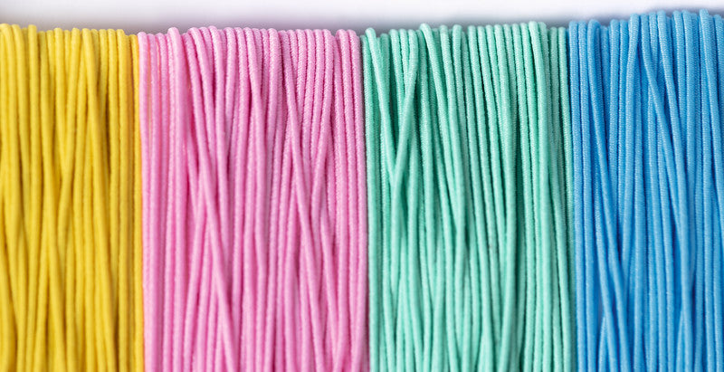 Folia Gummischnüre – sortiert, pastell – 5 m – zum Basteln