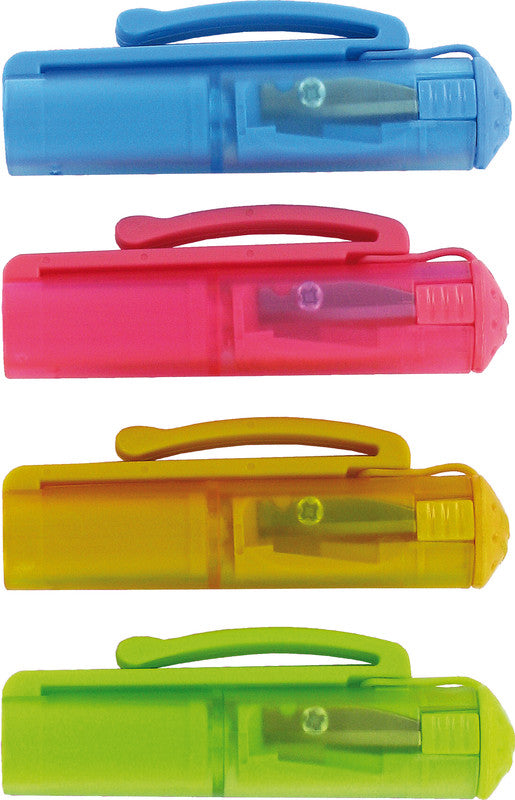 Kum Spitzer – manuell, 1-Loch, mit Behälter, für Blei- & Buntstifte Ø 8 mm, Kunststoff, assortiert