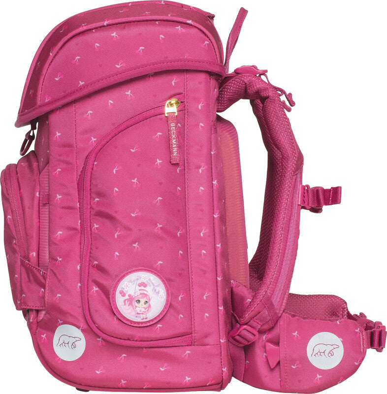 Beckmann Schulrucksack Plus Air – Cherry – aus recyceltem PET