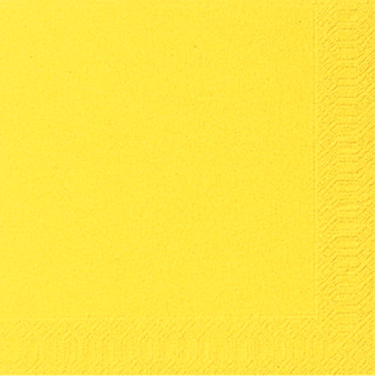 Duni Servietten – 40 × 40 cm – 3-lagig, Tissue, Gelb – 20 Stk., FSC