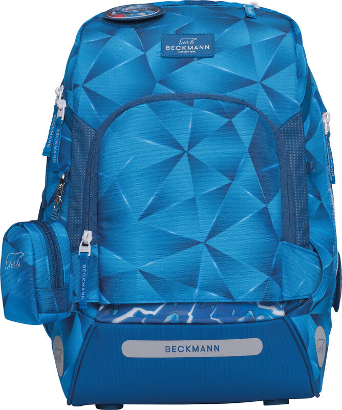 Beckmann Schulrucksack – Active Air Flx – Blue Lightning – Recycelte Materialien – 26,0×39,0×22,0 cm