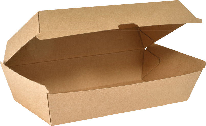 Duni Take-away-Box, Papier/Karton – 1'100 ml, 205 × 107 × 79 mm, braun – FSC – 45 Stk.